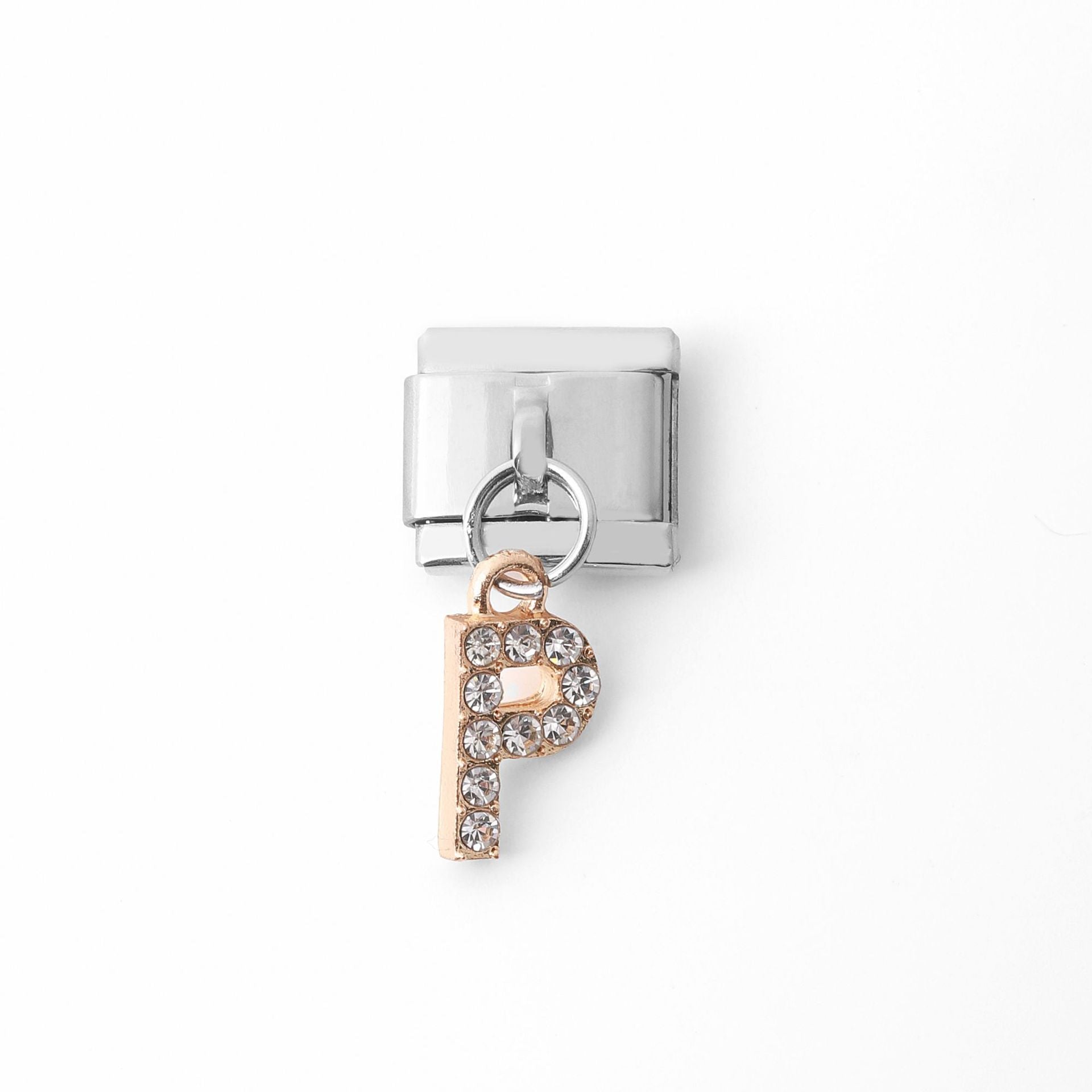 Wholesale Italian Charm Bracelet Stainless Steel Pendant Letter Module Charms